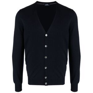 Barba Men V-Neck Wool Cardigan